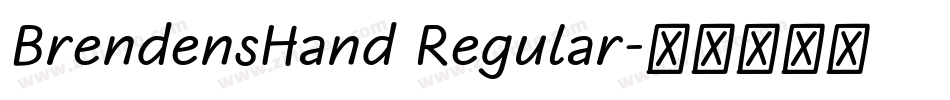 BrendensHand Regular字体转换